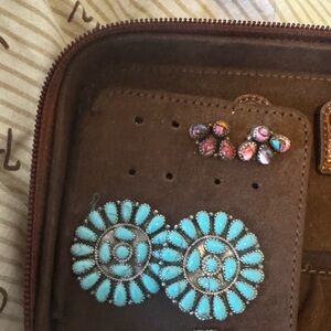 Kingman Turquoise Cluster Earrings